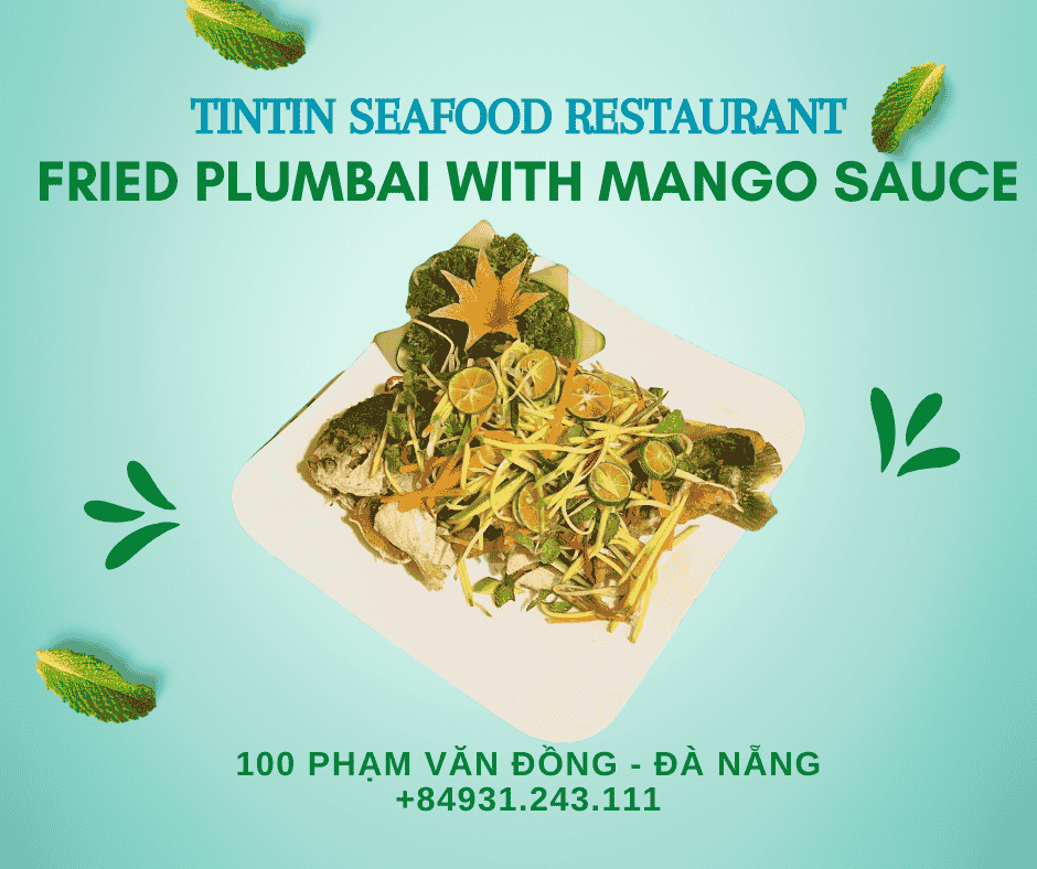 FRIED PLUMBAI WITH MANGO SAUCE