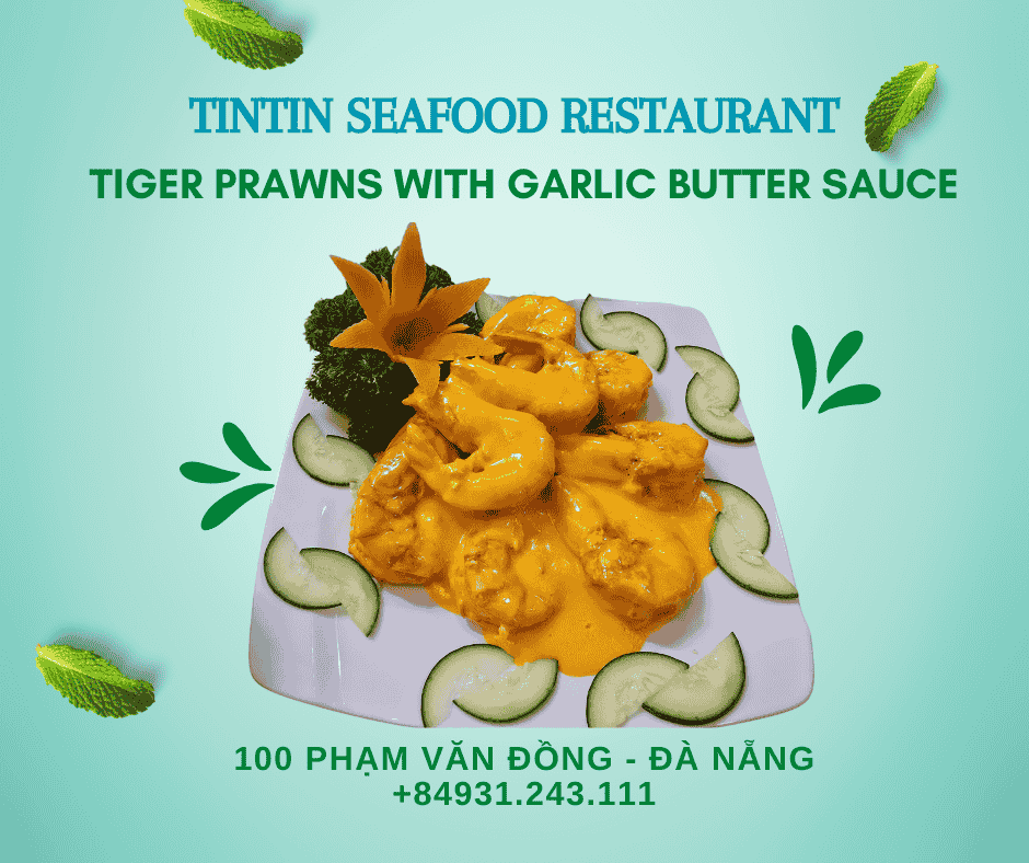Tiger Prawns with Garlic Butter Sauce